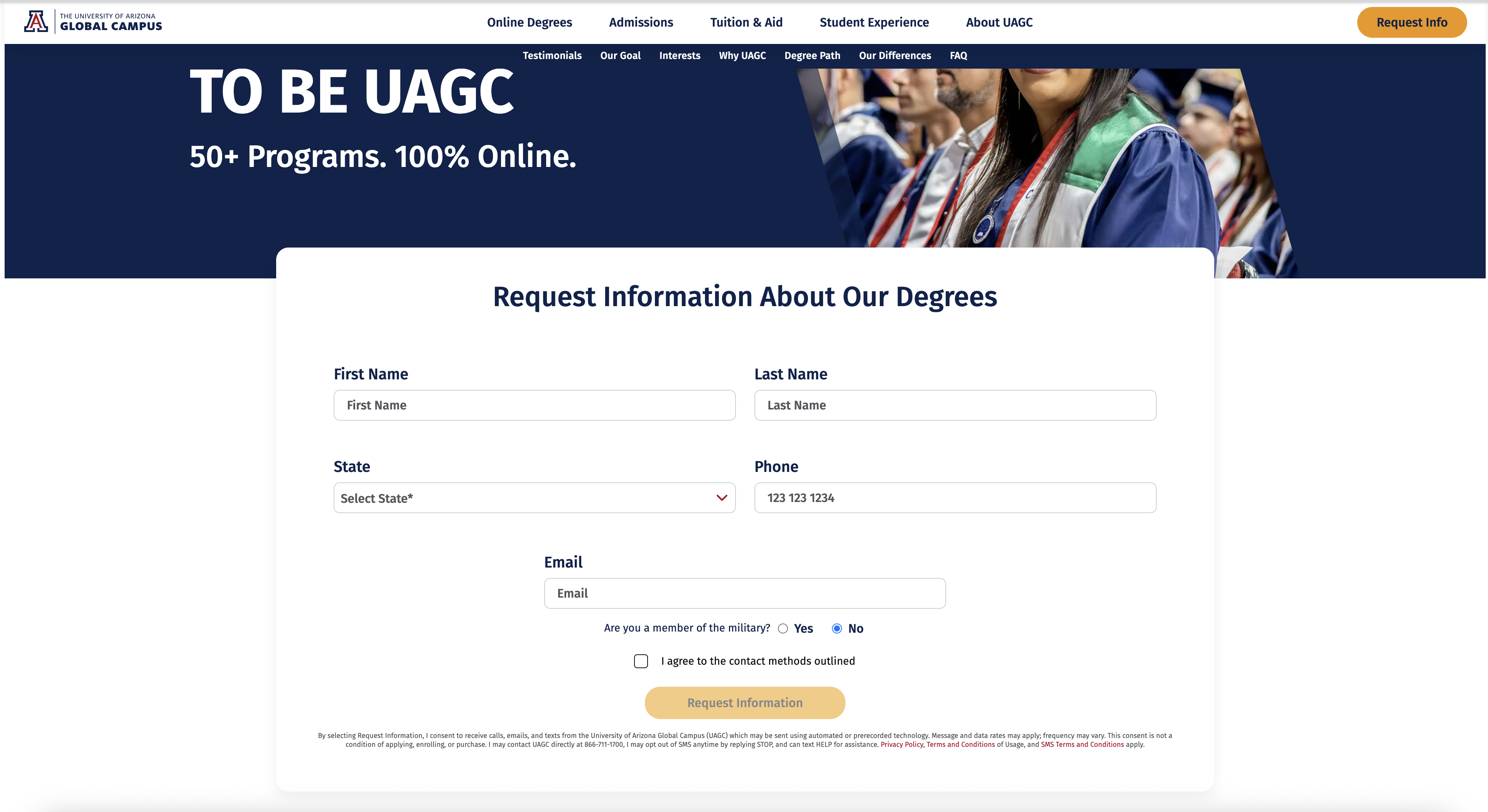UAGC On-Page RFI Step 2