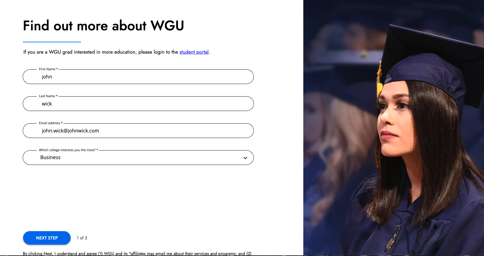 WGU RFI Step 1